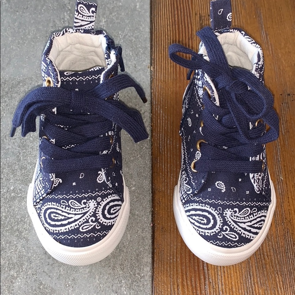 Navy Paisley Gymboree Sneakers High Tops